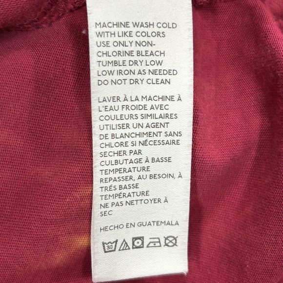Free People We the Free Shirt Women’s M Red Brown Yellow Boho Tie Dye Colorful - Picture 10 of 12